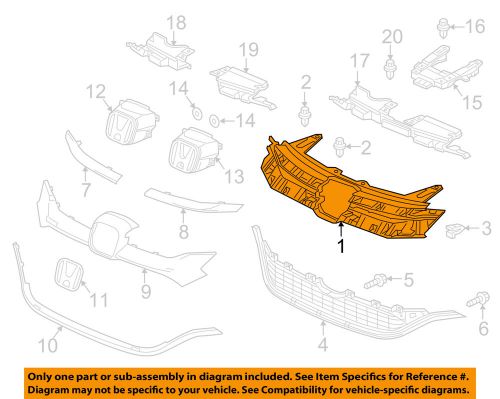 Honda oem 2015 cr-v-grille-upper 71121t1wa01