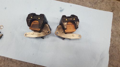 Banshee stock front brake calipers with stainless mounting bolts