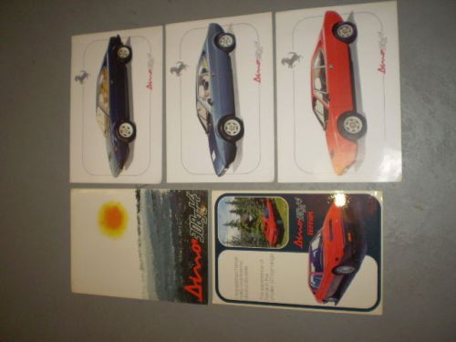 Ferrari 1975 308 gt4 dino sales brochure 98/74 plus 4 misc. brochures