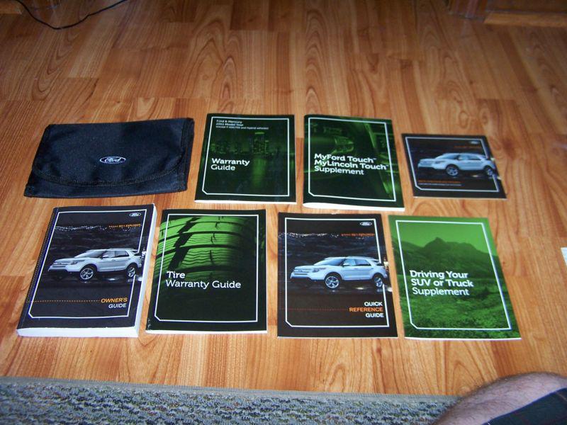 2011 ford explorer with navigation owners manual set with case free shipping