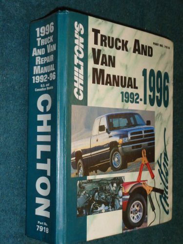 1992-1996 chevy jeep ford dodge gmc toyota nissan truck &amp; van shop manual book