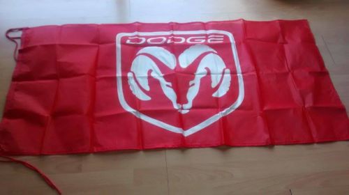 Dodge red flag banner sign 5x3 feet new!