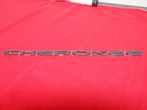 2014 jeep cherokee  &#034;cherokee&#034; nameplate emblem graphite grey badge mopar