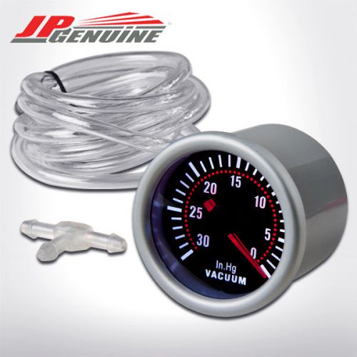 52mm 2&#034; smoke-tinted full sweep led vacuum ratio gauge - universal