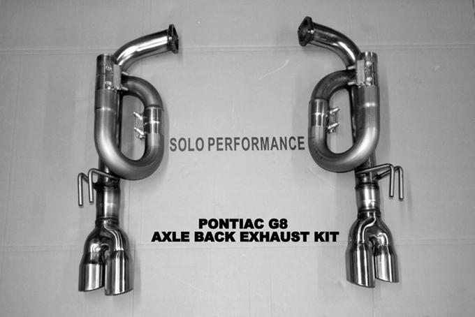 Solo performance axle back exhaust for pontiac g8 gt  gxp  08 09 american muscle