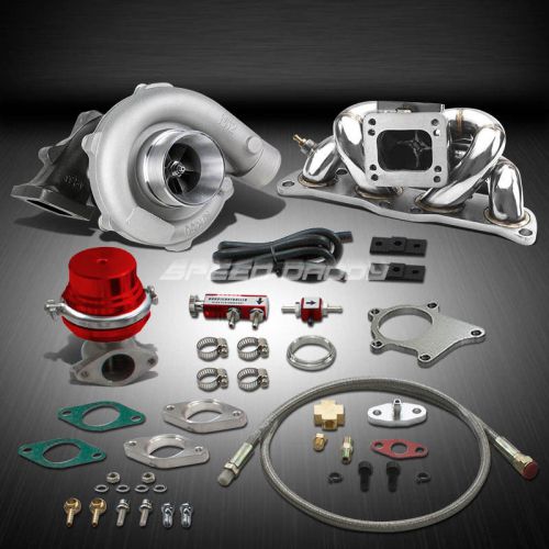 T04 .63ar 400+hp boost 6pc turbo charger+manifold kit for skyline/silvia ca18de