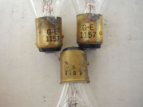 Lot 3 vintage ge usa auto lamps bulbs bulb brass 12v 1157 tail park turn signal