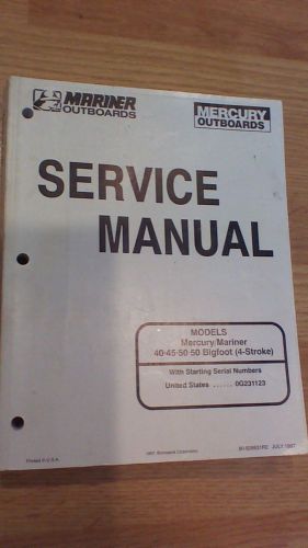 Mercury mariner 40 45 50 50 bigfoot four stroke service manual 90-828631