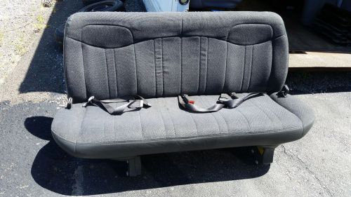 Black chevy express/gmc savana van 4th row 4 passenger black cloth bench seat