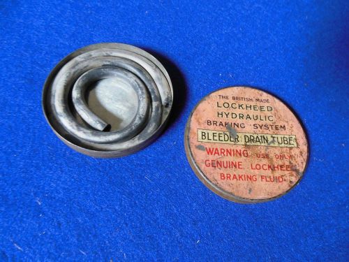 Original lockheed brake bleeder hose pink tin early jaguar xk120 xk140 xk150 xke