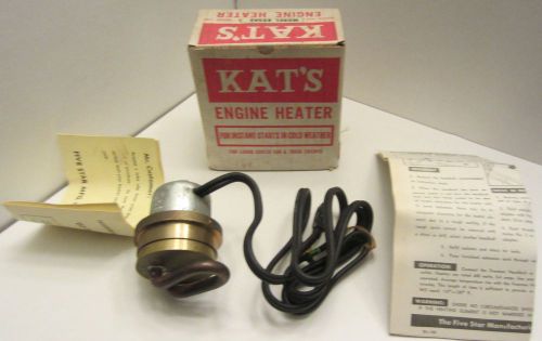 Vintage kat&#039;s nos engine block heater k65as 1950&#039;s-1960&#039;s engines 650 w 120 v