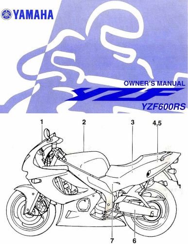 2004 yamaha yzf600 motorcycle owners manual -yzf 600 rs-yamaha-yzf 600