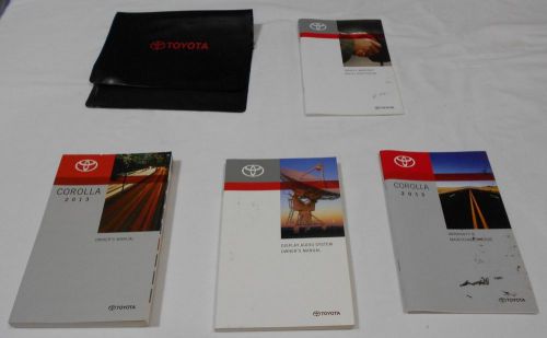 2013 toyota corolla owner manual 4/pc.set + display audio &amp; toyota factory case