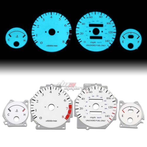 White indiglo glow gauge el dashboard cluster for 90-93 integra gs/rs/ls at auto