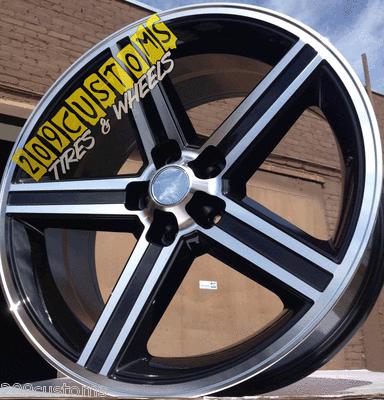 24" 24 inch black iroc wheels rims tires 5x127 24x10 roadmaster buick chevy 1500