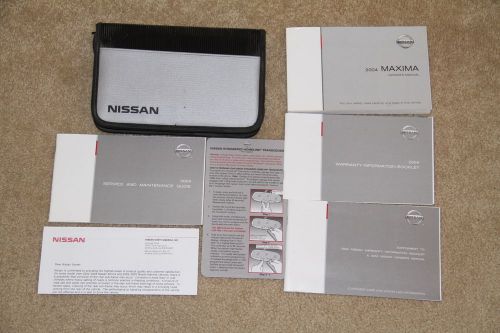 ~ 2004 nissan maxima owners manual set with case oem ~