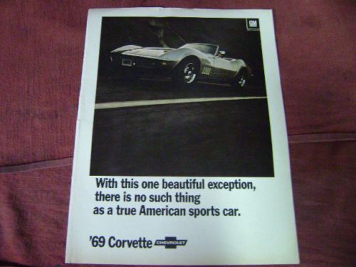 1969 chevrolet corvette ad/poster