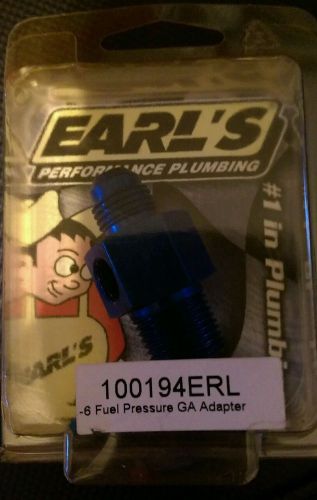 Earl&#039;s -6 fuel pressure gauge adapter 100194
