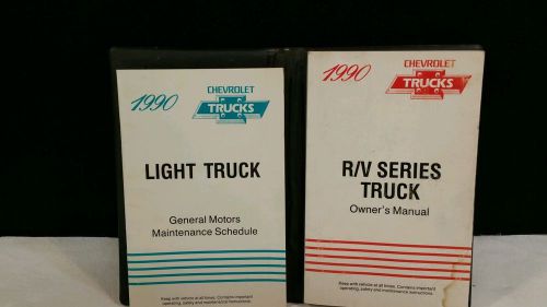 1990 chevy rv truck series owner&#039;s manual + case.