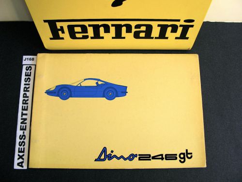 69 - 1969 dino ferrari 246 gt 246gt owners spare parts catalogue n. 30/69 # j168