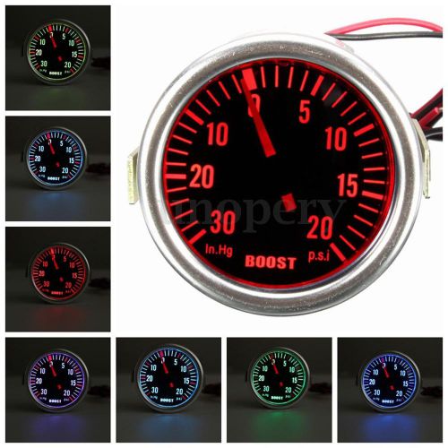 2&#039;&#039; 52mm 7 color car led turbo boost vacuum psi pressure gauge meter pointer new