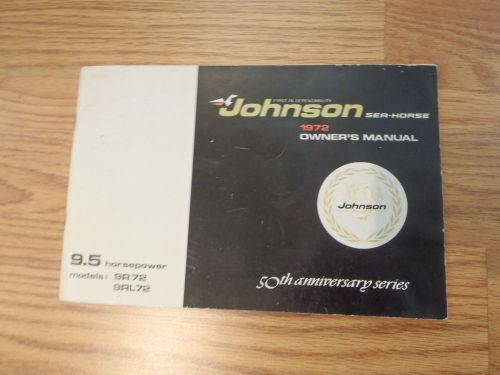 1972 johnson seahorse outboard engine owner&#039;s manual