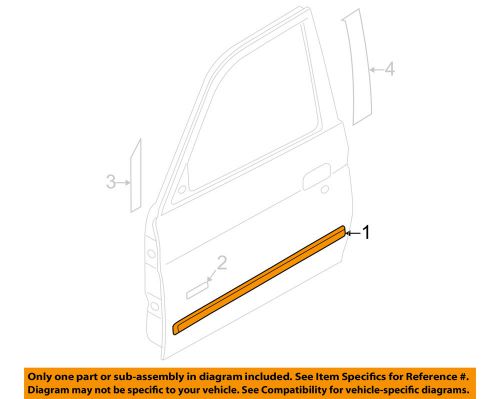 Mitsubishi oem 04-06 endeavor front door-side molding left mr655192