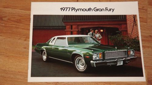 1977 plymouth gran fury original dealership sales brochure