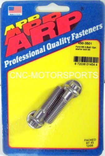 Arp starter bolt kit 450-3501 ford 2 bolt 12 point 1.500 uhl