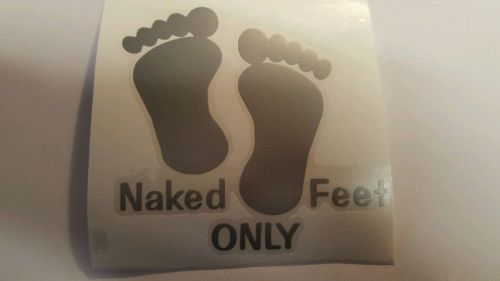 Naked feet only decal, cobalt,crownline,sea ray,donzi,fourwinns,pontoon