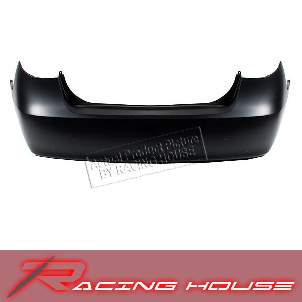 Unpainted matte black rear bumper cover fit 2007-2010 hyundai elantra plastic