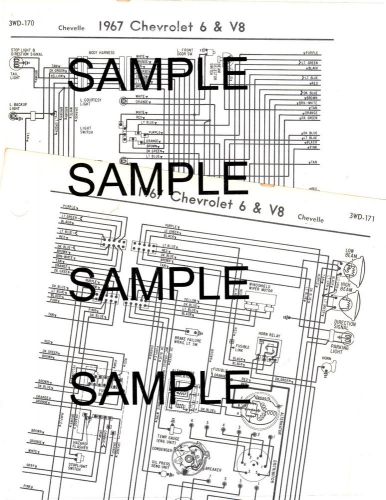 1967 chevrolet camaro 6 cyl v8 67 wiring diagram chart