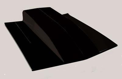 Harwood 10096 hood 6" cowl-style pin-on fiberglass black gelcoat chevy camaro ea