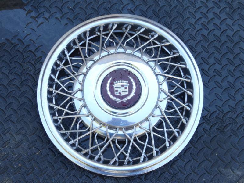 1989 - 1993 cadillac deville seville eldo spoke / wire 15" hubcaps hub caps (1)