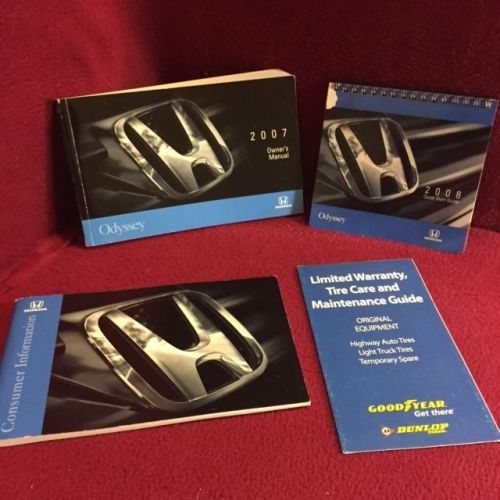 2007 honda odyssey owners manual with service and warranty manual