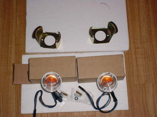 1967-68 ford mustang 1 pr of  parking light housings and retainers