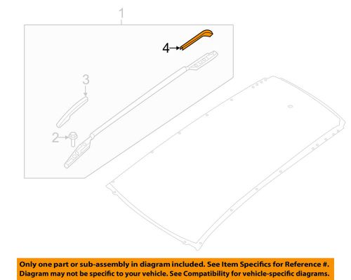 Nissan oem 2015 rogue roof rack-rear cap right 738725ha1a