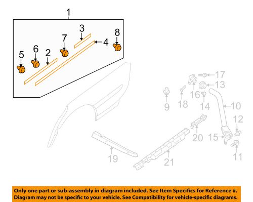 Subaru oem 2004 baja exterior-side molding left 91112ae39apl