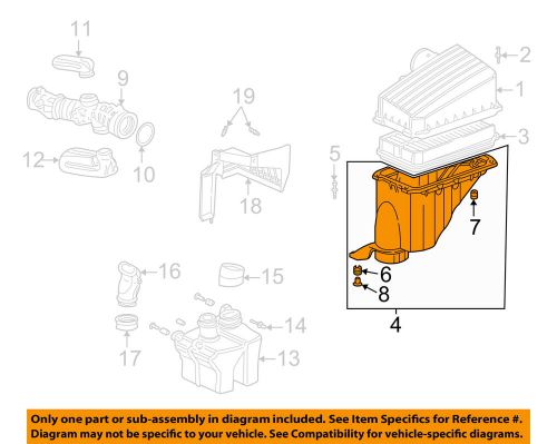 Honda oem 02-04 odyssey air intake-air cleaner body 17244p8fs10