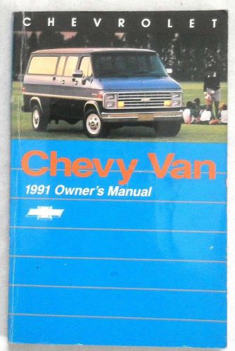 1991 chevrolet van   owners manual