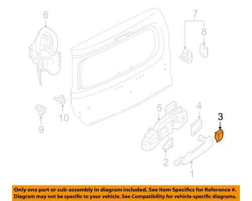 Nissan oem 12-14 cube back door-handle bezel 906441fu0a