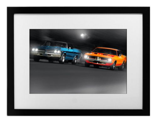 1969 chevrolet chevelle ss vs 1972 plymouth &#039;cuda 13x19 muscle car poster 396