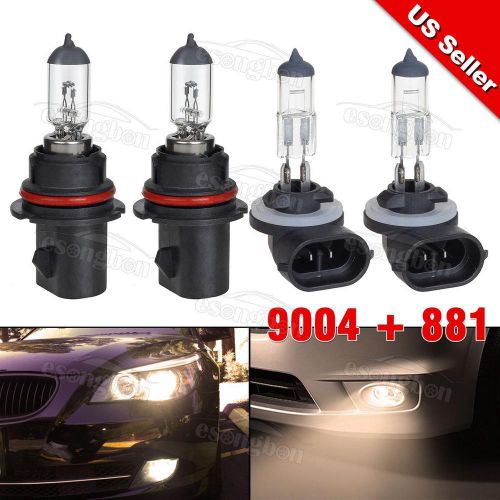 Halogen package 9004 hb1 high &amp; low beam + 881 fog driving light dot approved