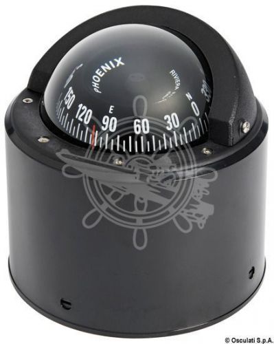 Riviera boat marine high speed compass 3&#034; 80mm black front rose with binnacle