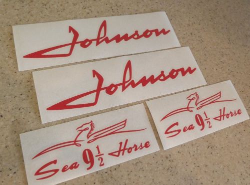 Johnson sea-horse 9.5 vintage outboard motor decals free ship + free fish decal!