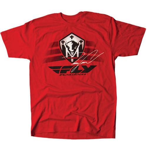 Fly racing trey canard t-shirt red (mens 2xl / 2x-large)