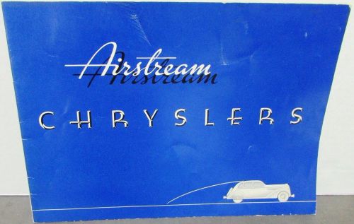 1935 chrysler airstream models six and eight original color sales brochure