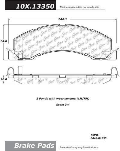 Centric 106.13350 brake pad or shoe, rear