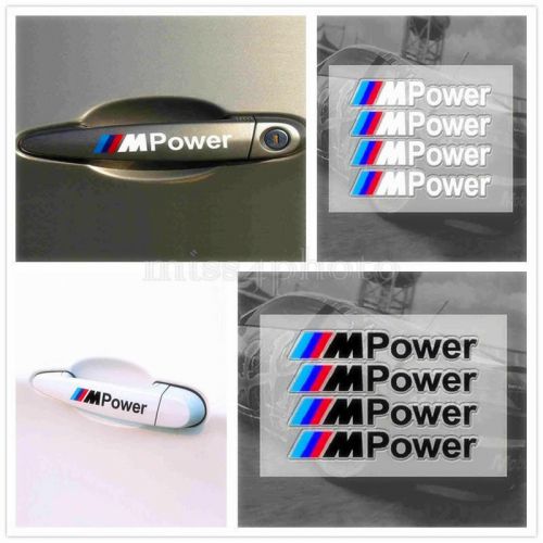 4x m power sport decal stickers badge logo for bmw car modified decor