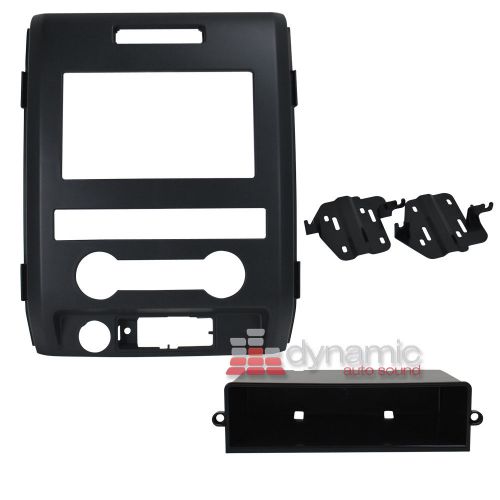 Scosche fd1438b single or double din dash kit for 2009 ford f-150 pickup truck